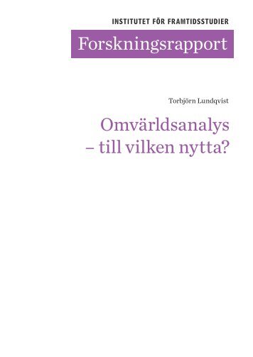 Ladda ner Omvärldsanalys_till_vilken_nytta? - Institutet för ...