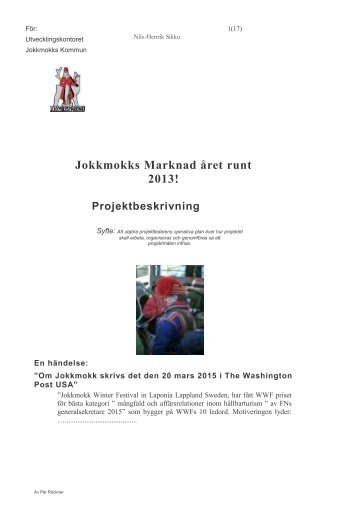 Projektplanen - Jokkmokks kommun