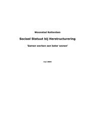 Sociaal Statuut bij Herstructurering - Woonstad Rotterdam