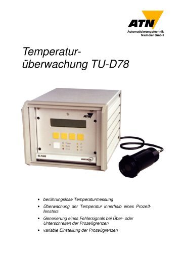 Temperatur- überwachung TU-D78 - atn-berlin.de