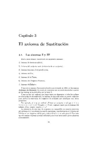 El axioma de Sustitución