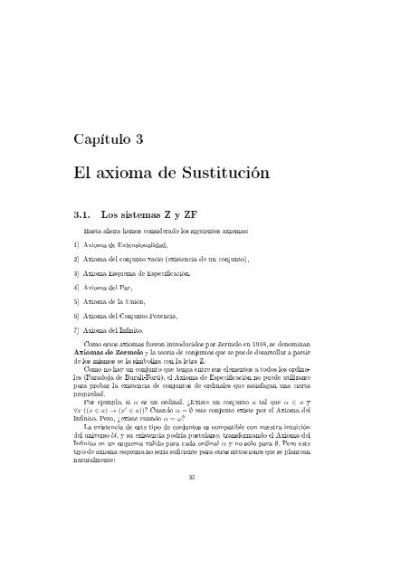 El axioma de Sustitución