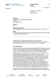 Överklagande av förvaltningsrättens dom mål nr 29311–10 - IAF