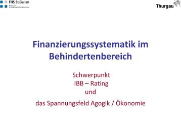 Subjektorientierte Finanzierung: Rating als Ansatz