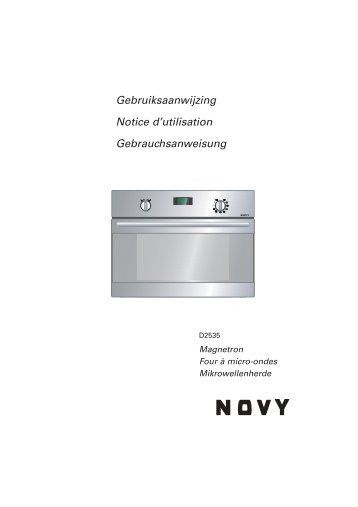 Gebruikshandleiding - Novy