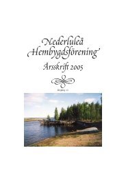 Årsskrift 2005 - nederluleå hembygdsförening