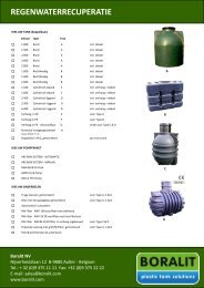 Technische fiche - gamma regenwaterrecuperatie - Boralit