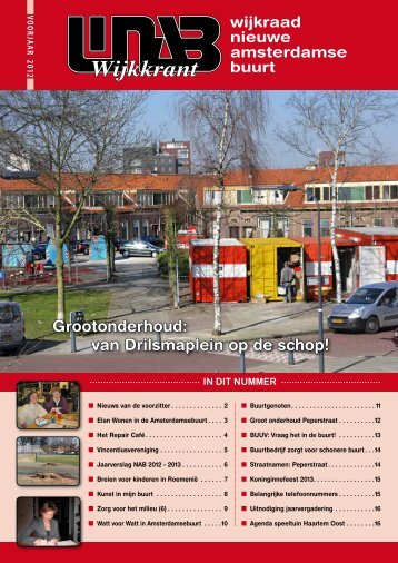 Maart 2013 - Wijkraad Nieuwe Amsterdamse Buurt Haarlem