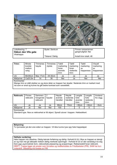 Rapport – registrering av trapper - Universell Utforming