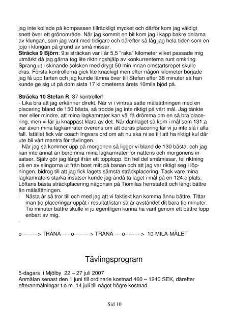 KLUBBTIDNING för OK Löftan Nr 170 maj 2007 Snötrampen : Man ...