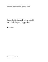 Iståndsättning och planerna för användning av Lappträsk - Lapinjärvi