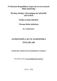 O'zbekstan Respublikası Joqarı ha'm orta arnawlı bilim ministrligi ...