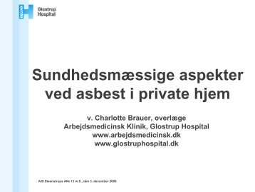 Charlotte Brauer, overlæge, Glostrup Hosp. - abs13.dk