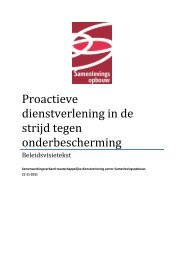 Proactieve dienstverlening in de strijd tegen onderbescherming