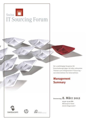 Management Summary 2012 - Swiss IT Sourcing Forum