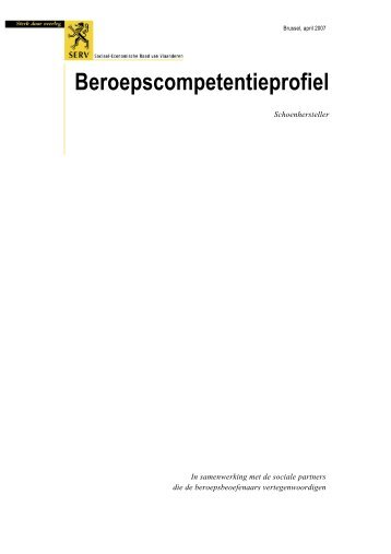 beroepscompetentieprofiel schoenhersteller - SERV