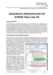 Gewerbliche Abfallwirtschaft mit ATHOS New Line V9