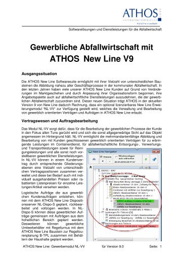 Gewerbliche Abfallwirtschaft mit ATHOS New Line V9