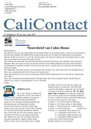 Nieuwsbrief van Calico House