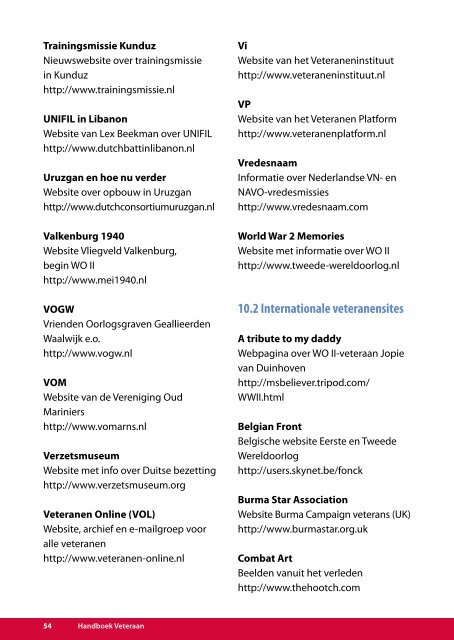 Handboek Veteraan 2012 - Veteranen-online