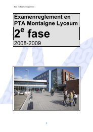 PTA en examenreglement 2e fase montaigne lyceum 2008-2009 ...