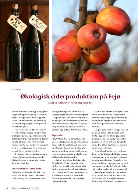 Praktisk Økologi 1/2005 - Fejø Cider