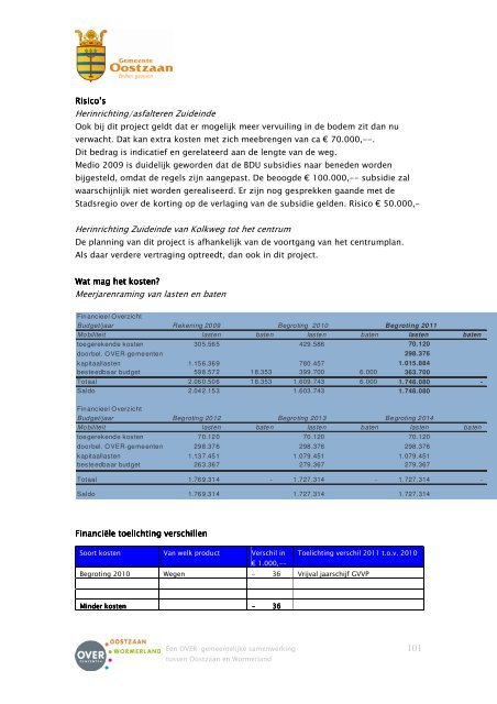 programmabegroting definitief - Eenvoudig toegang tot bestuurlijke ...