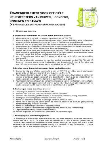 Algemeen examenreglement - Vlaams Interprovinciaal Verbond van ...