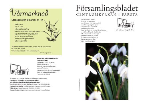 Församlingsblad feb-mars 2013 f utskrift.indd - Centrumkyrkan Farsta
