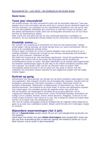 Nieuwsbrief 24 - De Kuifeend en de Grote Kreek - Natuurpunt ...