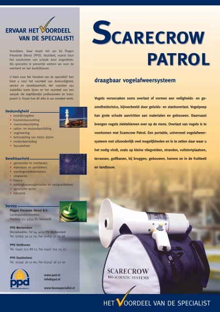 SCARECROW PATROL - Plaagen Preventie Dienst