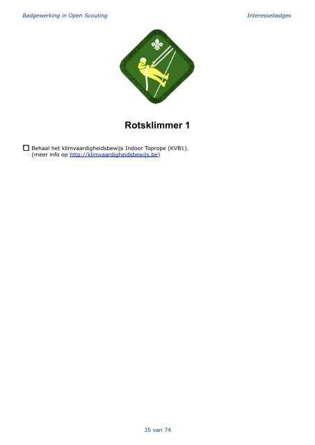 Download het overzicht van alle badges in pdf. - Scoutmaster