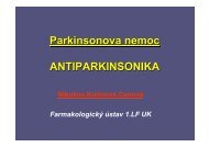 Prezentace na téma Parkinsonova nemoc + Antiparkinsonika