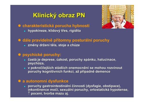 Prezentace na téma Parkinsonova nemoc + Antiparkinsonika