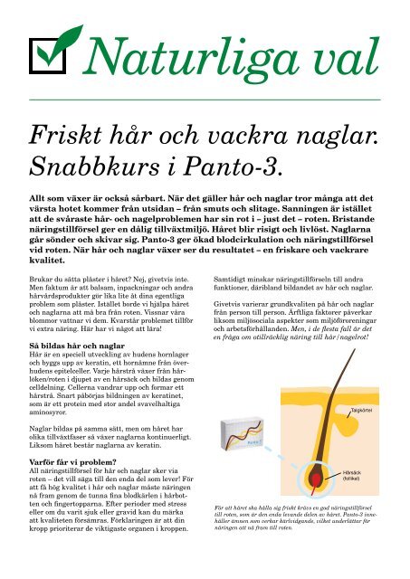 Friskt hår och vackra naglar. Snabbkurs i Panto-3. - Medasta