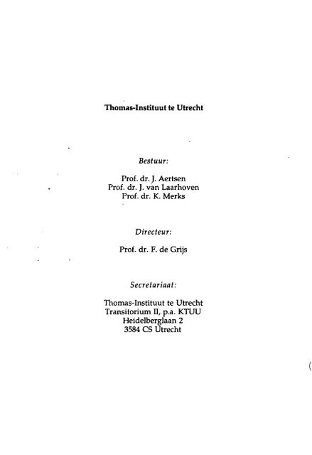 Jaarboek Thomas Instituut 1989 - Thomas Instituut te Utrecht