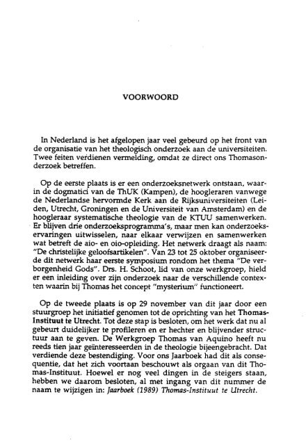 Jaarboek Thomas Instituut 1989 - Thomas Instituut te Utrecht