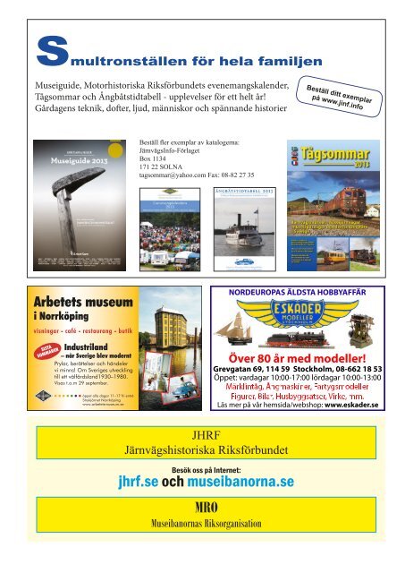 Tågsommar 2013 - Teknikarv