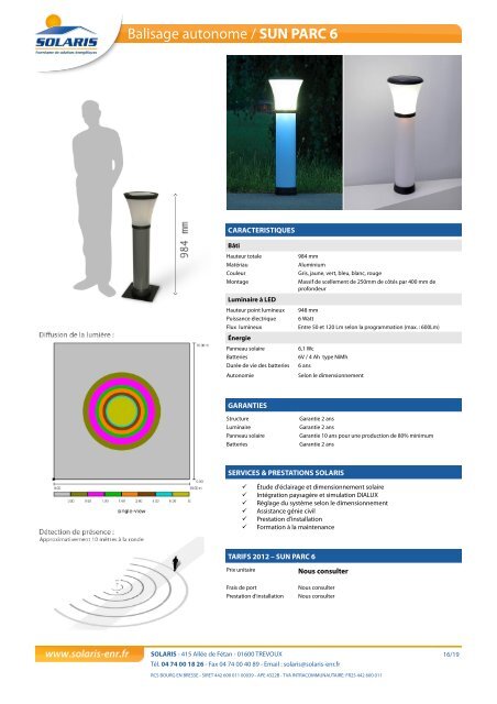 Mobilier urbain solaire - Solaris