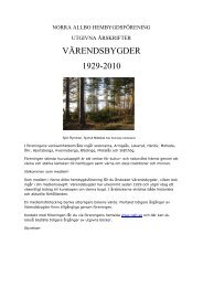 VÄRENDSBYGDER 1929-2010 - Socknar i Norra Allbo