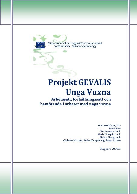 Projekt Gevalis unga vuxna - Samverkan i Västra Götaland-Startsida