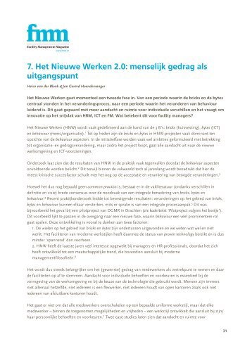 7. Het Nieuwe Werken 2.0: menselijk gedrag als uitgangspunt - DGMR