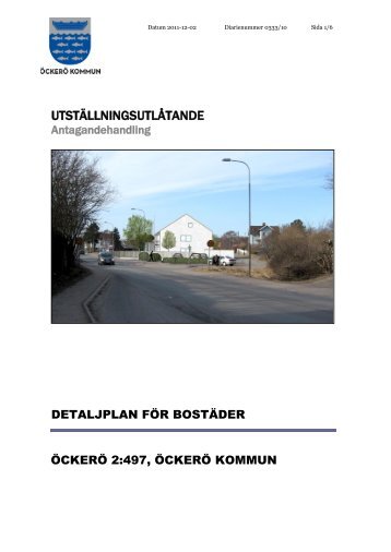 Detaljplan för - Öckerö kommun