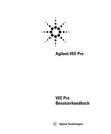 Agilent VEE Pro VEE Pro Benutzerhandbuch - Meilhaus Electronic