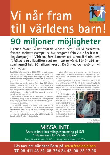 90 miljoner möjligheter I denna folder ”Vi når fram till ... - Diakonia
