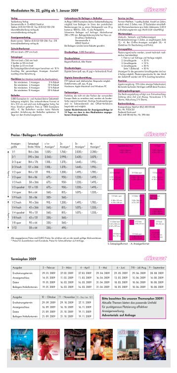 Mediadaten discret 22 - Tecklenborg Verlag