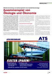 Zusammenspiel von Ökologie und Ökonomie - ATS Asphalttechnik ...