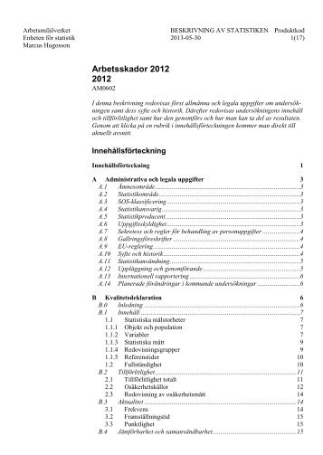 Ämnesområde och statistikområde (pdf) - Statistiska centralbyrån