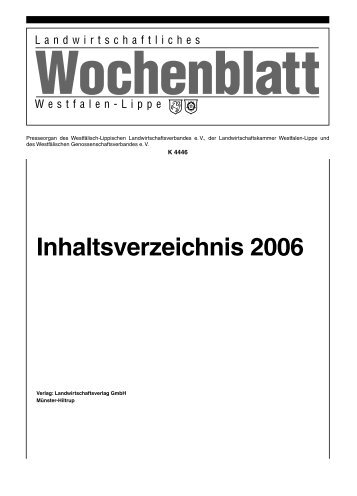 2006 - Landwirtschaftliches Wochenblatt Westfalen-Lippe