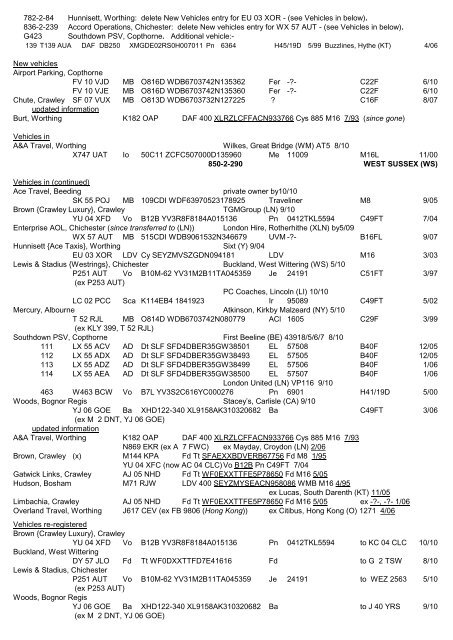 SOUTH EASTERN NEWS SHEET 2002 - The PSV Circle Website